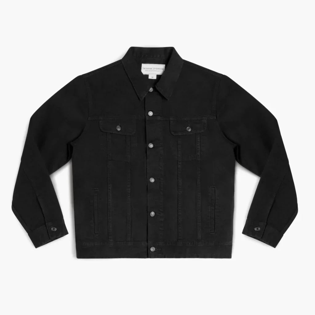[W] Denim Trucker Jacket | Pitch Black