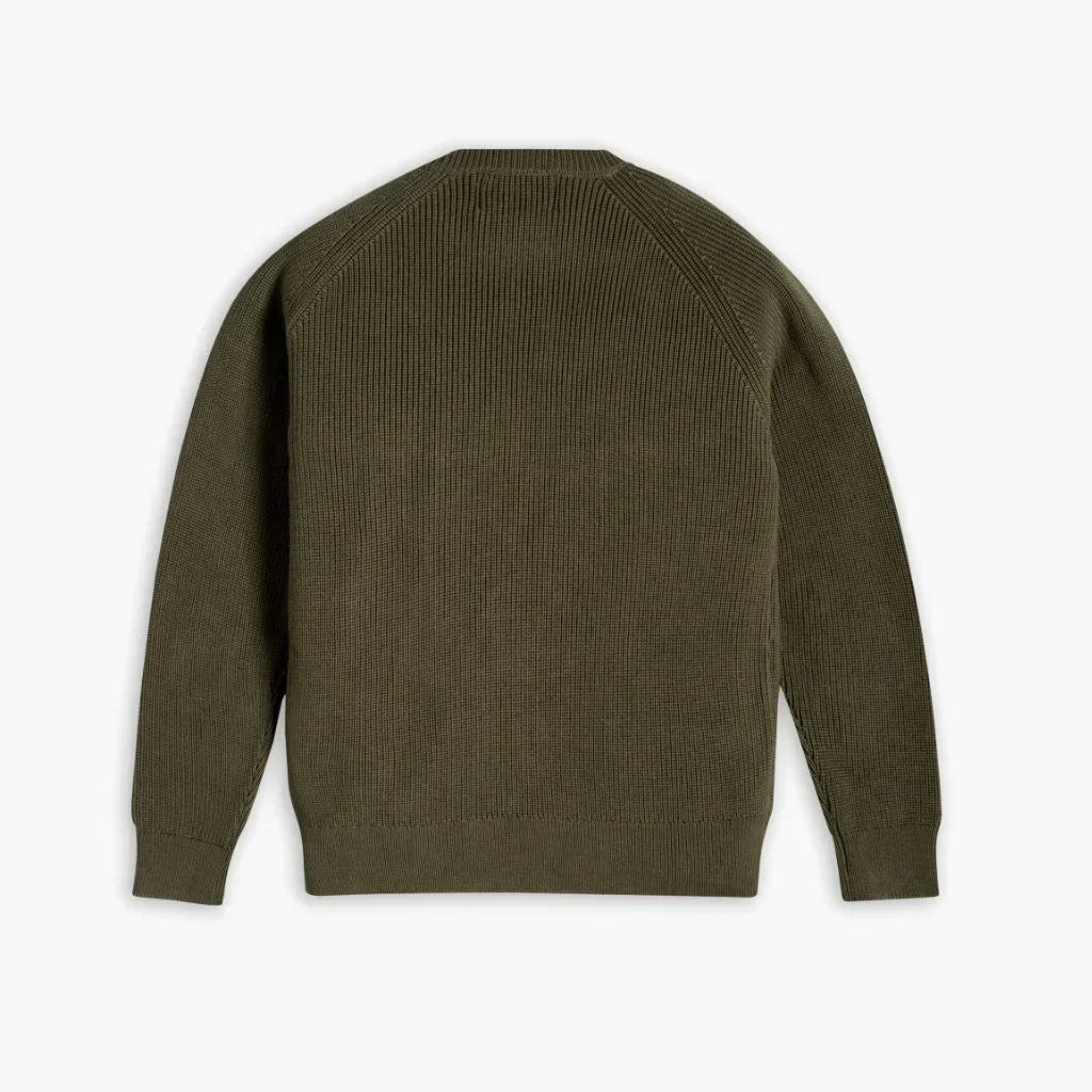Ribbed Crewneck Sweater | Olive